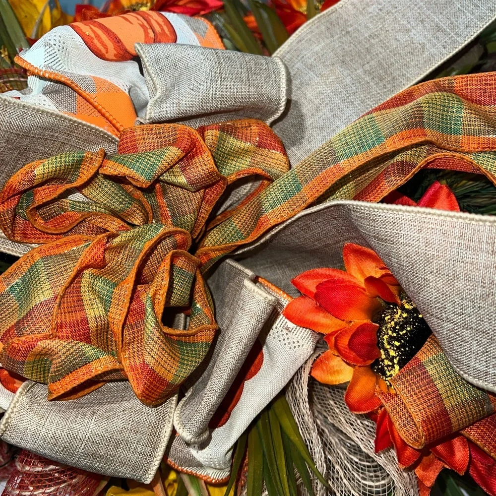 🍁New 30”-32” Fall Sunflowers 🌻 Swag